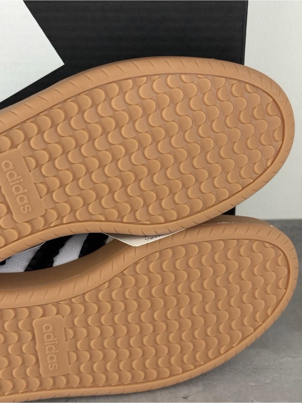 adidas Women's White Black Gum Low-Top Sneakers - Picture 5 of 9